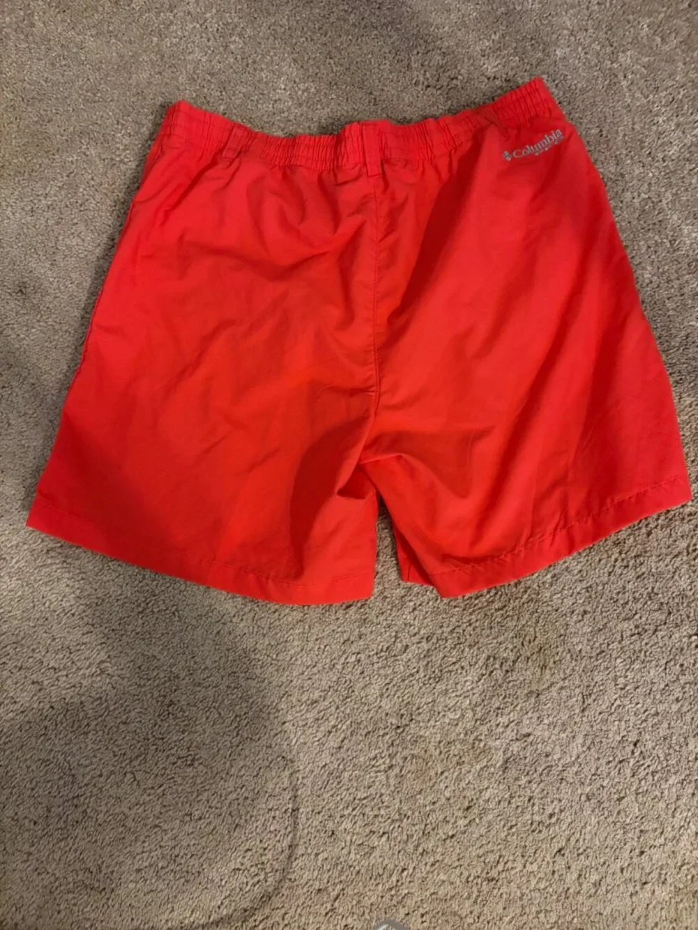 Columbia Boys XL 18/20 Omni-Shade Orange Swim Trunks Board Shorts